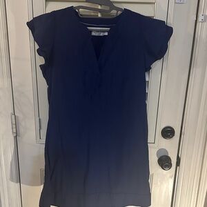 Vineyard Vines Navy Mini Dress with Flutter Sleeves